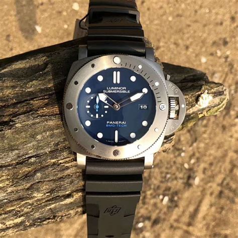 replica panerai submersible blue|panerai luminor vs seiko homage.